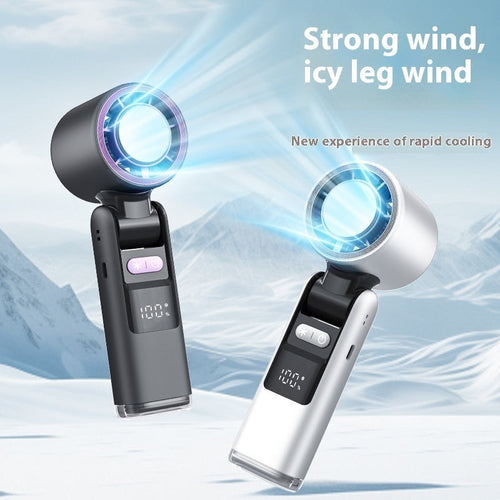 Turbo mini ventilator Ice Cool z digitalnim zaslonom – USB polnilni