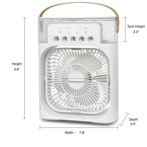 Prenosni namizni hladilnik zraka z ventilatorjem