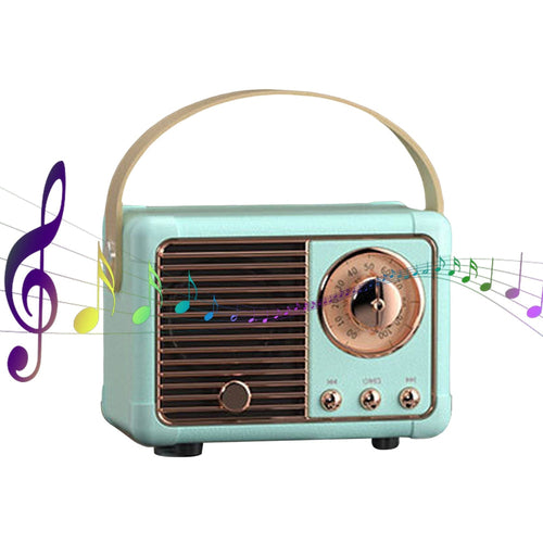 Kompaktni retro Bluetooth zvočnik z vgrajenim radijem
