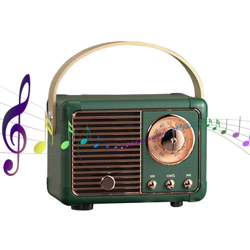 Kompaktni retro Bluetooth zvočnik z vgrajenim radijem