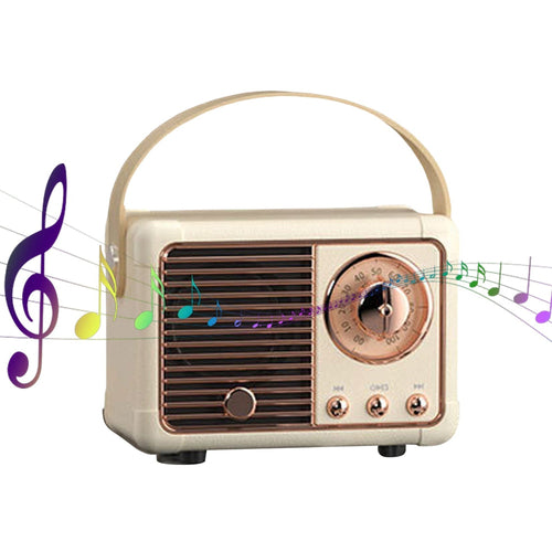 Kompaktni retro Bluetooth zvočnik z vgrajenim radijem