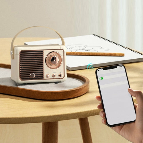 Kompaktni retro Bluetooth zvočnik z vgrajenim radijem