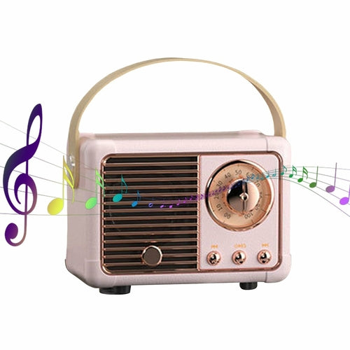 Kompaktni retro Bluetooth zvočnik z vgrajenim radijem