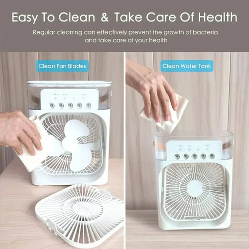 Prenosni namizni hladilnik zraka z ventilatorjem