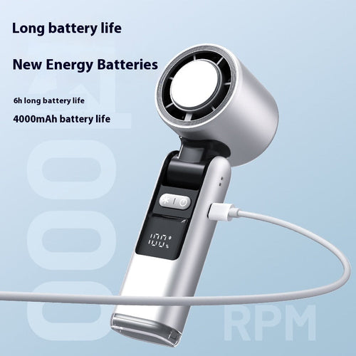Turbo mini ventilator Ice Cool z digitalnim zaslonom – USB polnilni